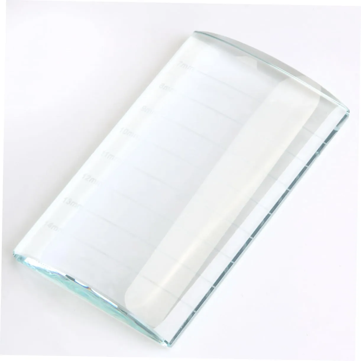 FRCOLOR 3pcs Glass Eyelash Extension Pallet Holder Makeup Tool for Eyebrow and Eyelash Application Smooth Markings Easy to Clean Design for Salons and Individual Use