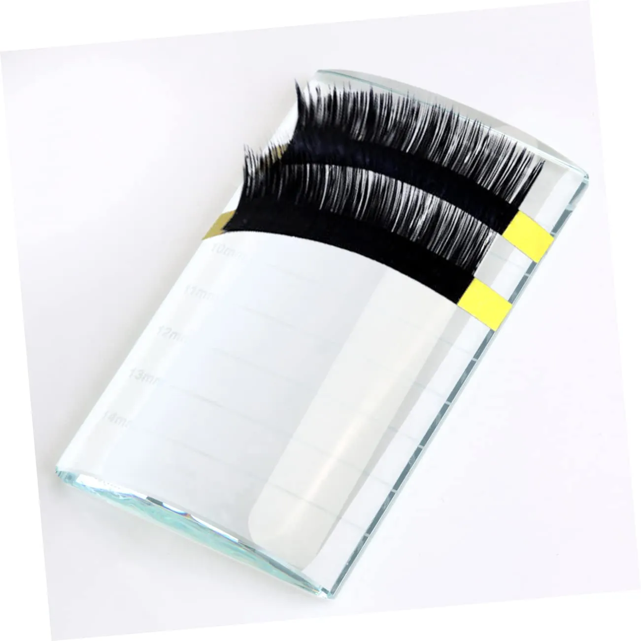FRCOLOR 3pcs Glass Eyelash Extension Pallet Holder Makeup Tool for Eyebrow and Eyelash Application Smooth Markings Easy to Clean Design for Salons and Individual Use