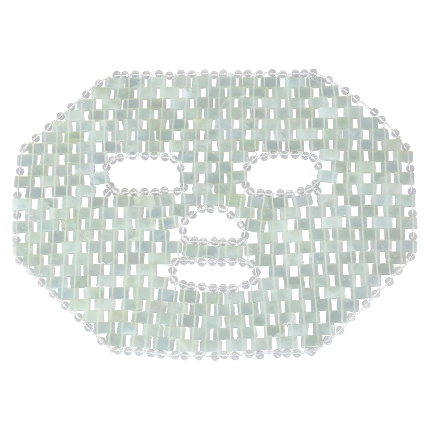 FRCOLOR Jade Facial Mask Natural Jade Stone Anti-Aging Facial Sleeping Eye Mask Beauty Skincare Massage Tool for Dark Circles & Puffiness, Facial Massage Tool