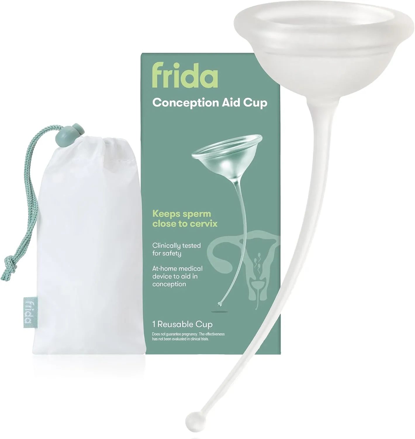 Frida Fertility Conception Aid Cup | Natural Conception Aid Cup for Fertility Support, Aids in Conception for Women, Keep Sperm Close to Cervix, Reusable with Storage Bag, Soft   Flexible Silicone
