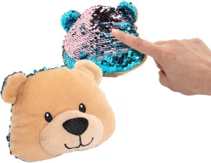 Fun Express Flipping Sequin Stuffed Teddy Bears – Soft Plush Bears with Color Changing Sequin Design – Ideal for Party Favors Gifts Collectibles Kids Playtime and Special Occasions – Set of 12 Pieces