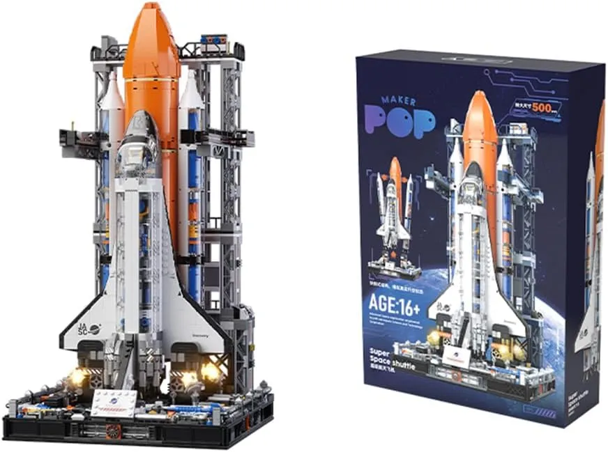FunXylophy Space Building Block, Super Shuttle Building Bricks, Engineering Assembly Present and Collectible Kit for Adults (2200PCS)