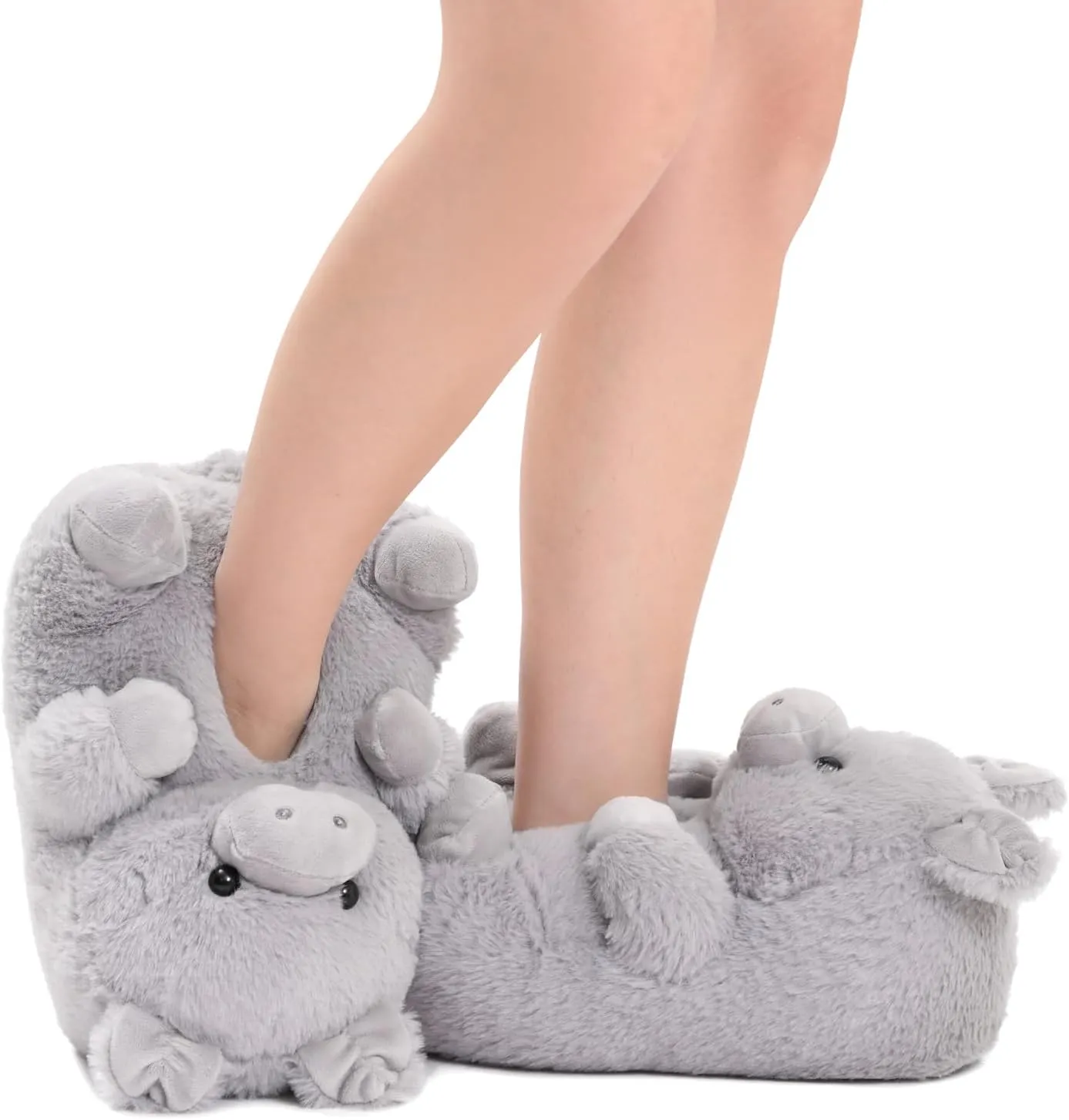 Fuzzy Women's Teddy Bear Slippers,Cozy Women Indoor House Shoes,Fun Costume for Adults,Cute Bedroom Slippers for Women Birthday Valentine's Gift Ideas