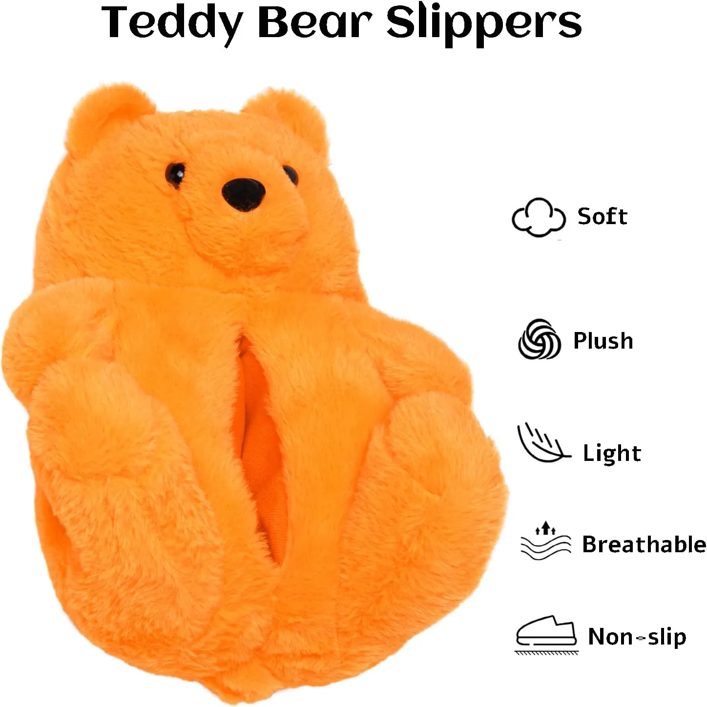 Fuzzy Women's Teddy Bear Slippers,Cozy Women Indoor House Shoes,Fun Costume for Adults,Cute Bedroom Slippers for Women Birthday Valentine's Gift Ideas