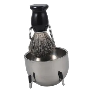 GALPADA 1set Men Shaving Kit Beard Care Set with Hair Brush Stand Foaming Bowl Essential Grooming Supplies for Traditional Shaving