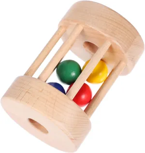 GALPADA Wooden Shaking Drum Early Educational Percussion Instrument for Develops Hand Eye Coordination Motor Skills Safe Wooden Design for Creative Play