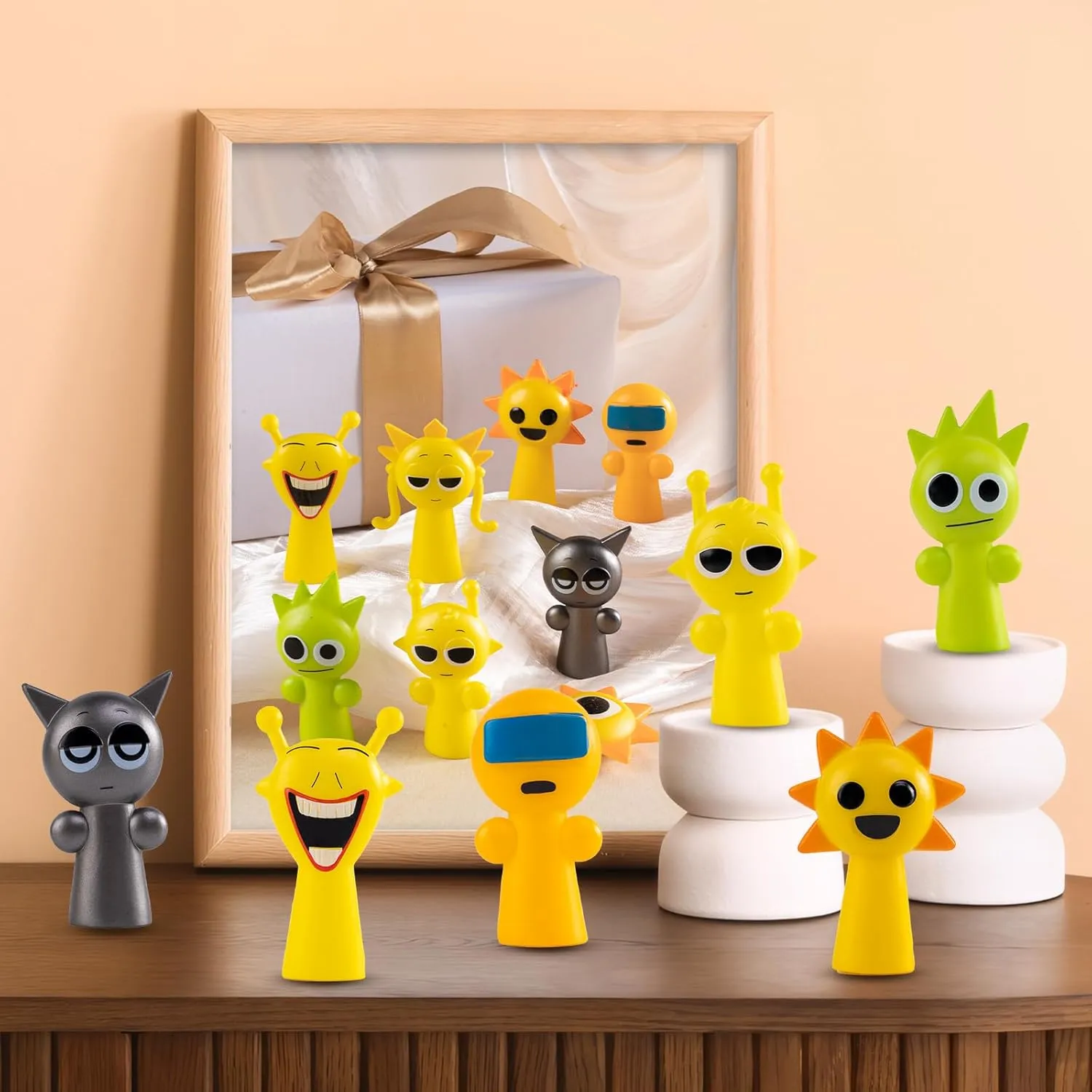 Game-Themed Collectible Action Figures Fun Plush Decor Set for Adult Display Enthusiasts (8Pcs)