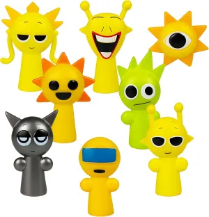 Game-Themed Collectible Action Figures Fun Plush Decor Set for Adult Display Enthusiasts (8Pcs)