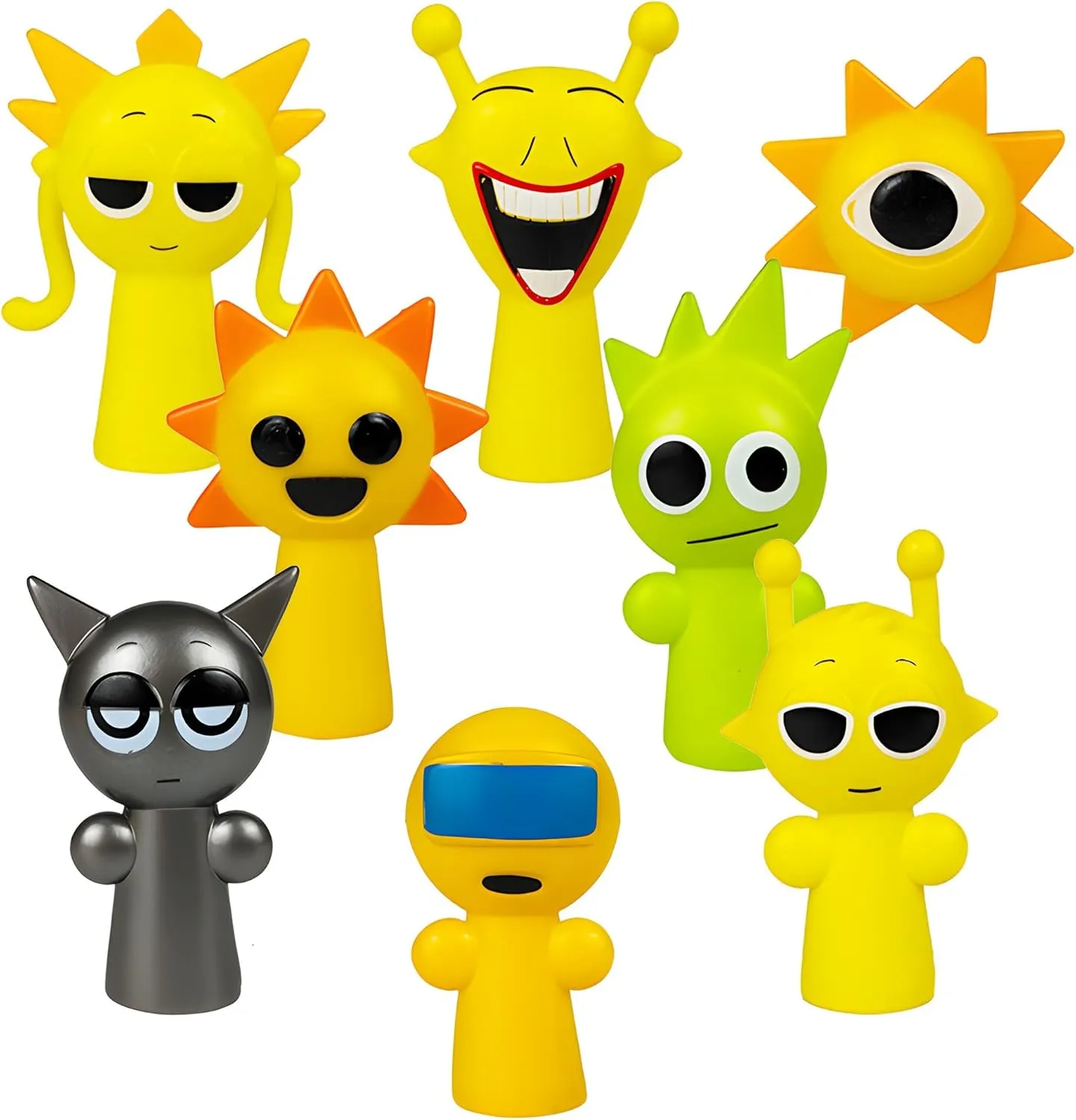 Game-Themed Collectible Action Figures Fun Plush Decor Set for Adult Display Enthusiasts (8Pcs)