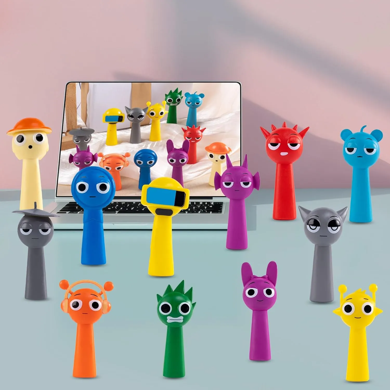 Game Toy Collectible Action Figures Fun Adult Decor Set with Durable Character Designs (12Pcs)