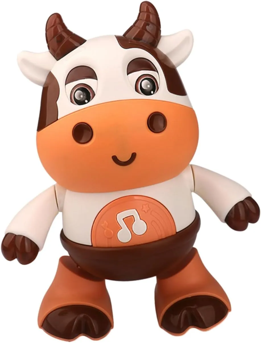 Garneck Electric Walking Calf with Musical Lights Early Learning Crawling Plaything for Adorable Design for Classroom Prizes Holiday Fun