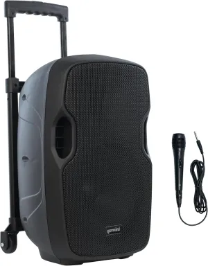 Gemini 10” 1000W Wireless Battery-Powered Bluetooth Speaker with Trolley Handle, Mic/Guitar Inputs & Echo – Mobile Sound System for Gigs, Classes & Street Performers