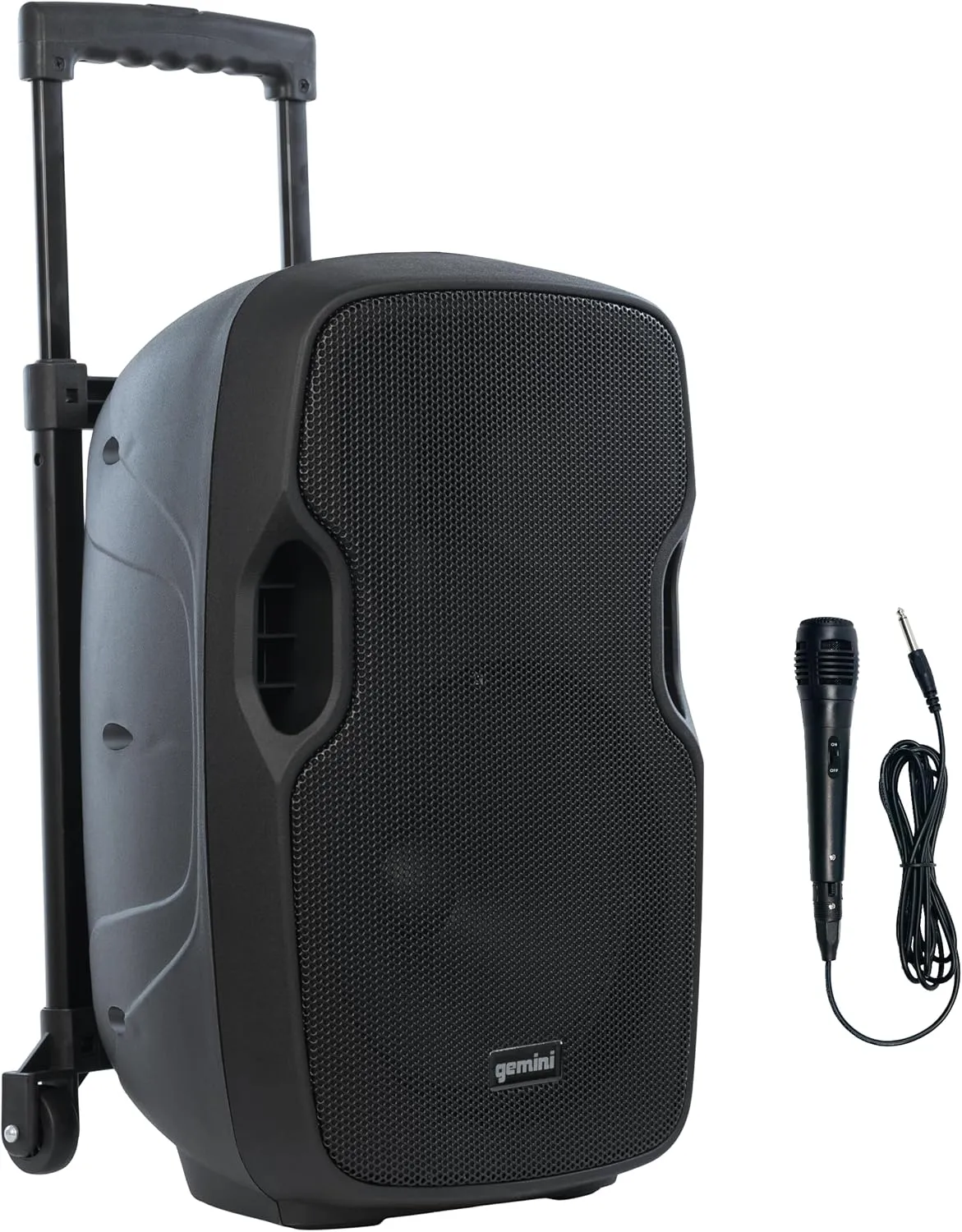 Gemini 10” 1000W Wireless Battery-Powered Bluetooth Speaker with Trolley Handle, Mic/Guitar Inputs & Echo – Mobile Sound System for Gigs, Classes & Street Performers