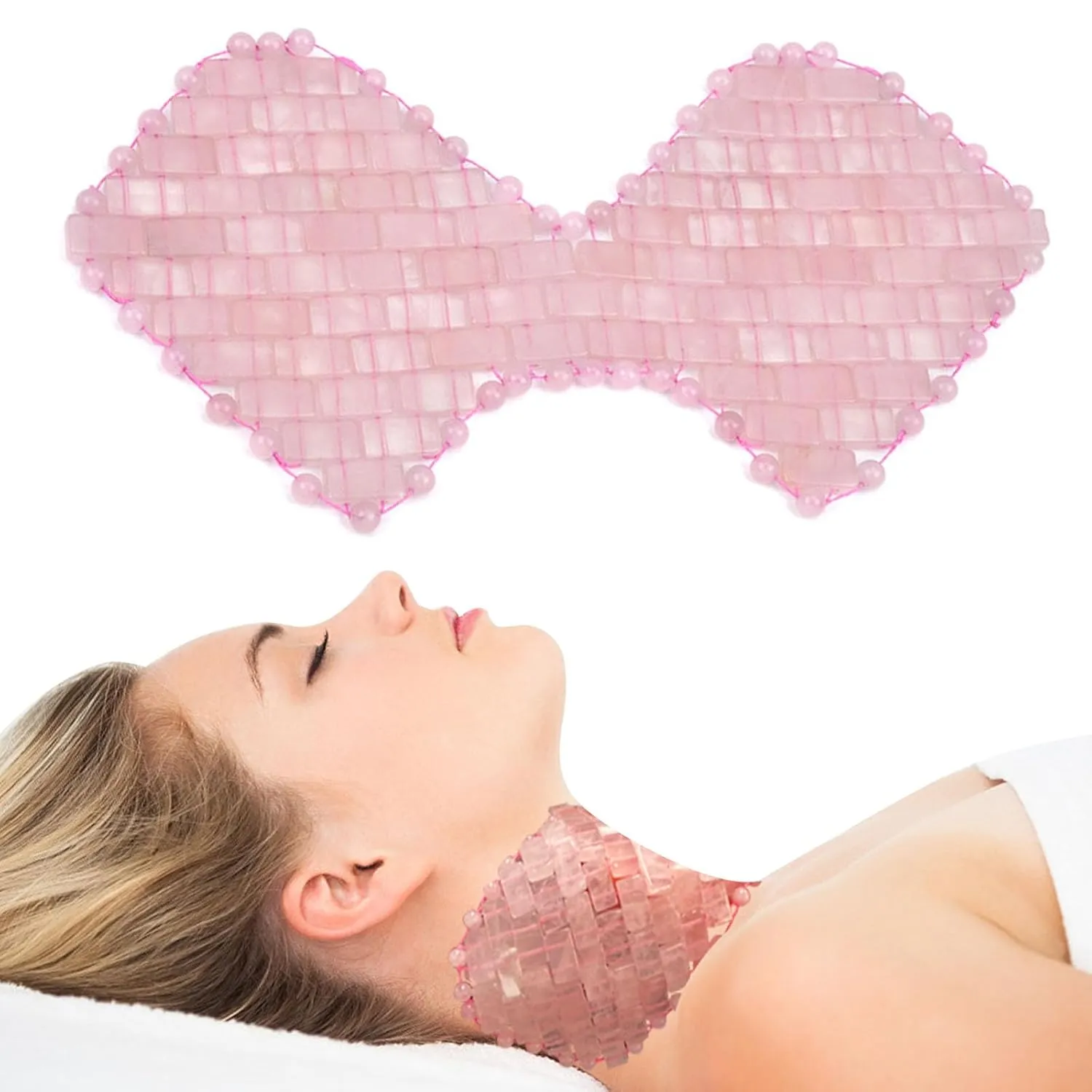 gemshan Neck Mask,Neck Wrinkle Skin Facial Tool Moisturizer Stone Neck Mask, for Beauty DIY Skin Care Moisturizing Firming