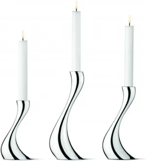 Georg Jensen Cobra Candle Holder Set, Small, Medium and Large Size
