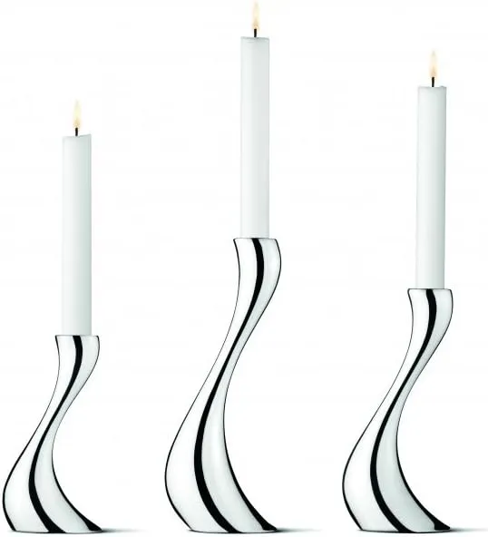 Georg Jensen Cobra Candle Holder Set, Small, Medium and Large Size