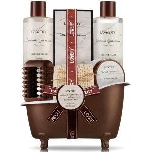 Gifts for Women and Men, Spa Gift Baskets for Women, Mom, Her - Coconut Jasmine Bath Sets & Personal Self Care Kit, Birthday Gifts for Mom Who Has Everything, Relaxation & Pampering Gifts