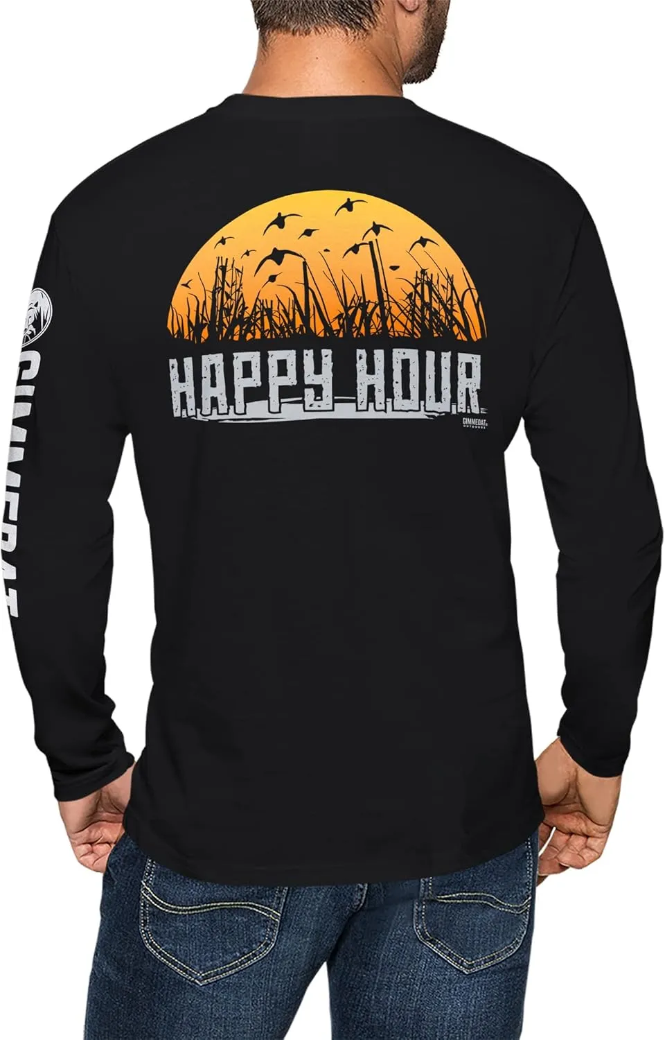 GIMMEDAT Happy Hour Duck Hunting Long Sleeve Shirt Man Woman Gift Fun