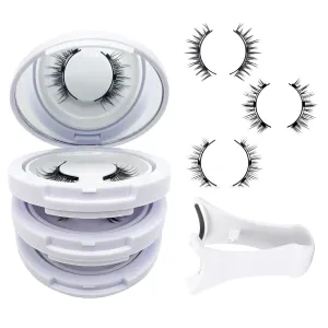 Ginani Magnetic Eyelashes with Applicator,Magnetic Eyelashes Natural Look, Ginani Magnet Lashes without Eyeliner,No Glue Needed Soft Lashes for Women(Camellia Natural Iris)