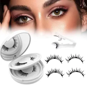 Ginani Magnetic Eyelashes,2025 New Ginani Magnetic Lashes with Applicator,Magnet Eyelashes Natural Look,No Glue Needed Reusable Magnet Lashes Kit(02 04)