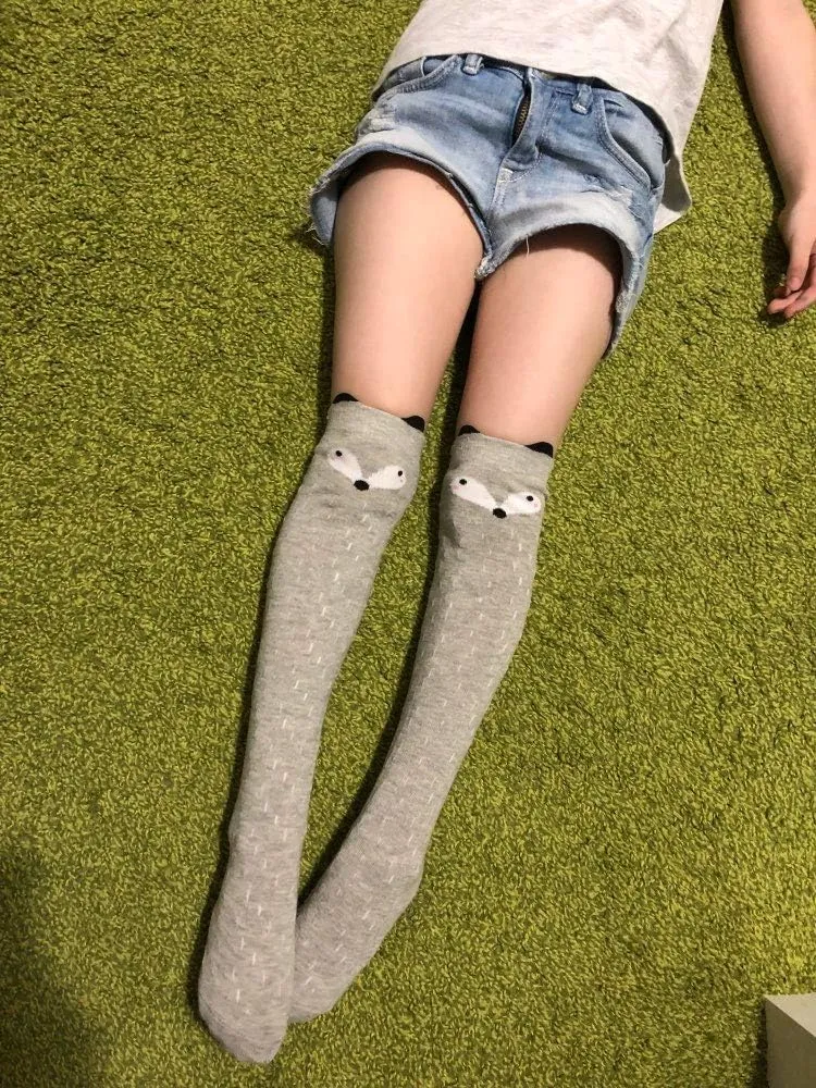 Girls Knee High Socks Gifts Cute Cotton Mid Calf Long Boot Socks Stocking Stuffers
