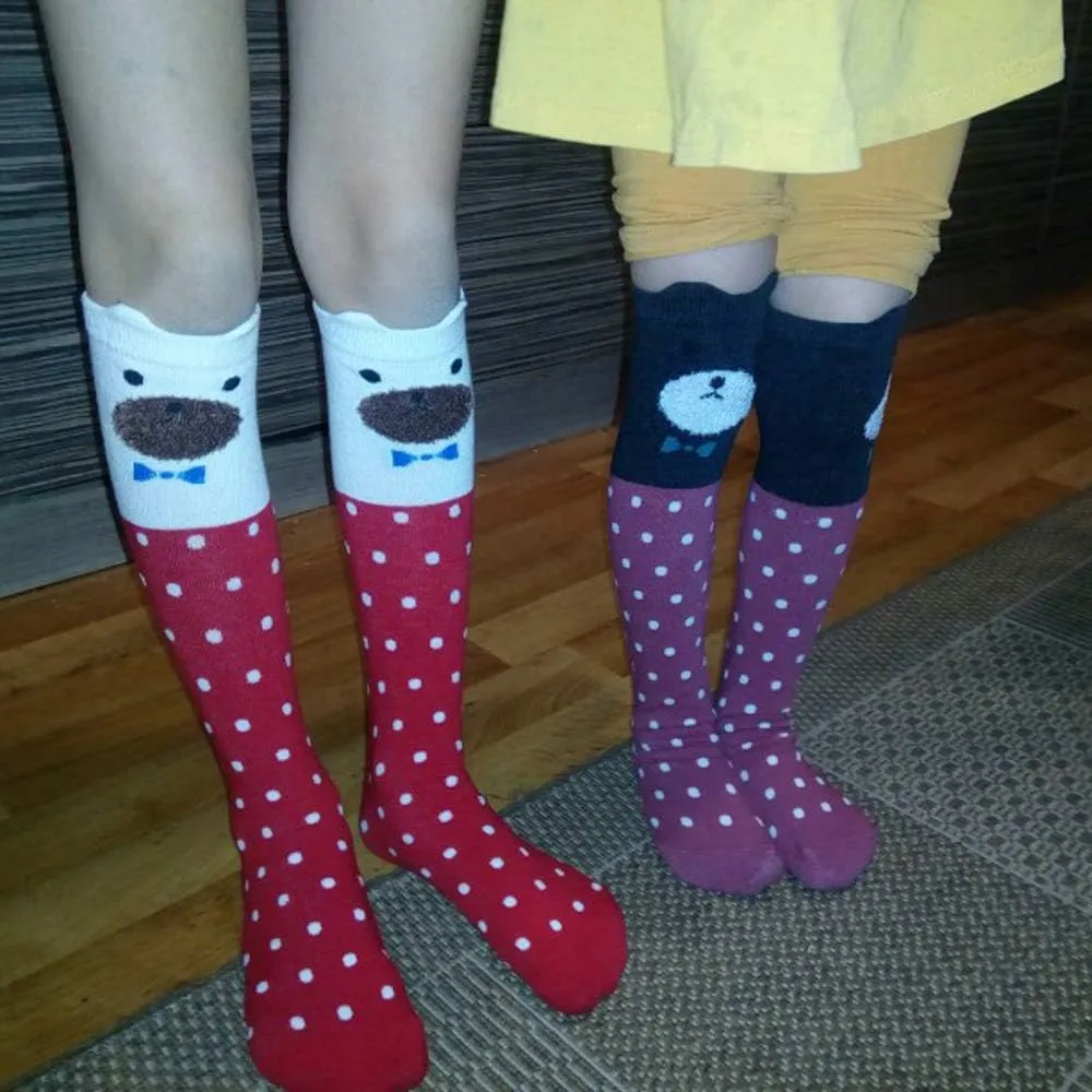 Girls Knee High Socks Gifts Cute Cotton Mid Calf Long Boot Socks Stocking Stuffers