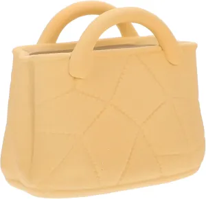 GLEAVI 1Pc Handbag Shaped Ceramic Flower Vase Creative Hydroponic Decor for Home Office and Study Unique Floral Arranger for Stylish Desktop Decoration