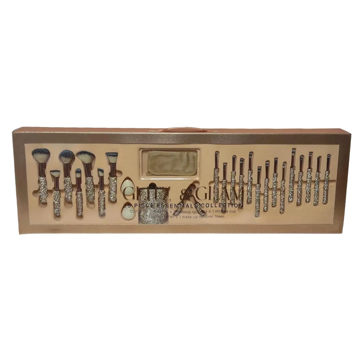 Glitz & Glam | Collection Brush Set Champagne 26 Pcs Set