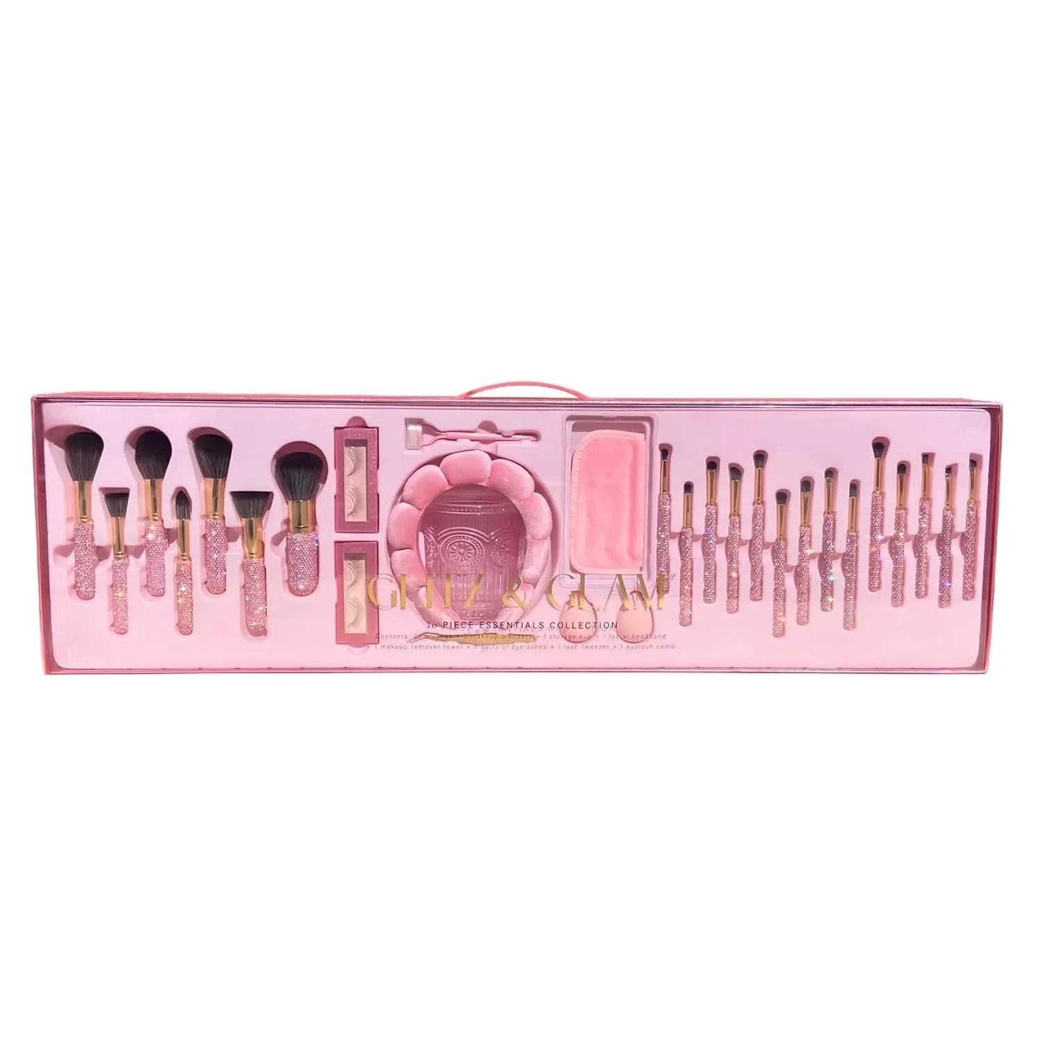 Glitz & Glam | Collection Brush Set (Dusty Rose Mega Bling, 30 Pcs)