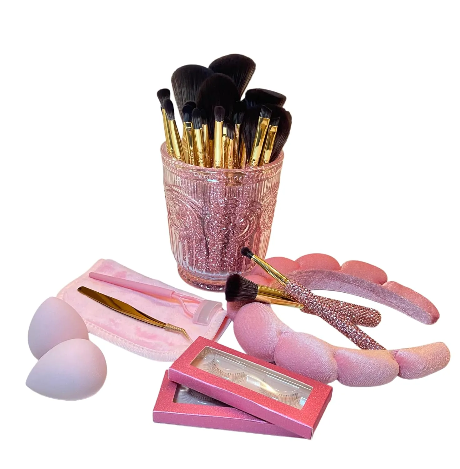 Glitz & Glam | Collection Brush Set (Dusty Rose Mega Bling, 30 Pcs)
