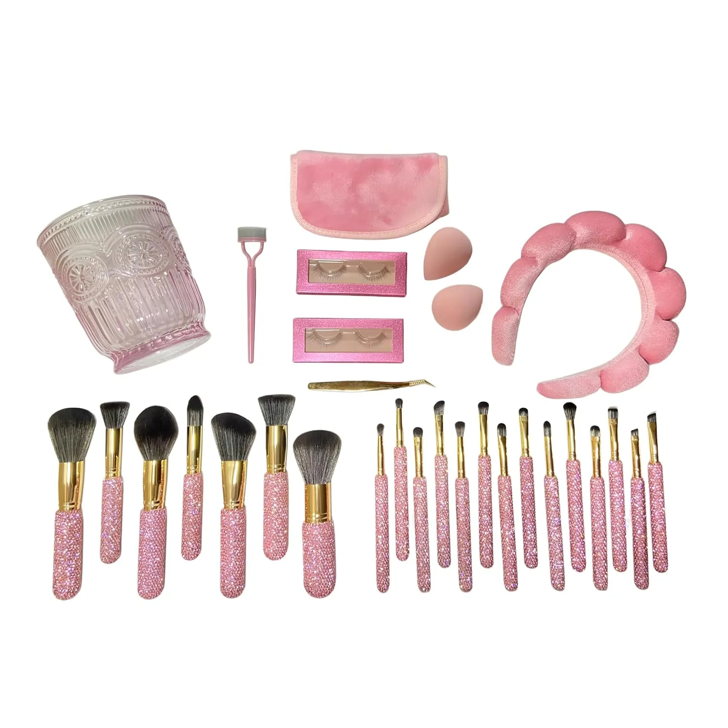Glitz & Glam | Collection Brush Set (Dusty Rose Mega Bling, 30 Pcs)