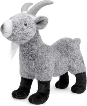 Gray Goat Plush Toy - Lifelike 12” Goat Stuffed Animals, Soft Gray Goat Stuffed Toys, Unique Plushie Toys Model Dolls Collection for Kids