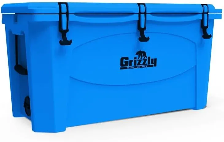 Grizzly 100 Cooler | 100 qt Ice Chest Durable Rotomolded Insulated | Made in USA | Warranty for Life | For Beach Boat Camping Fishing Hunting | G100