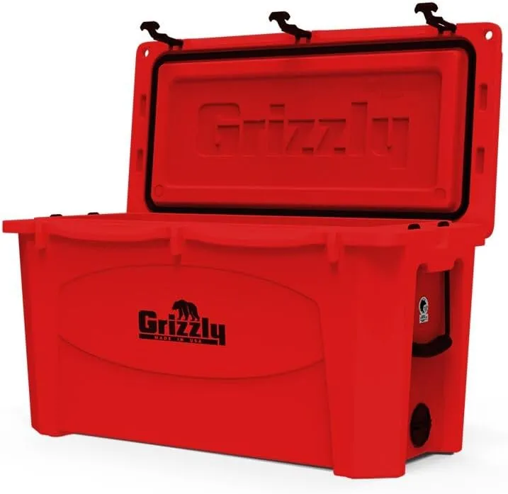 Grizzly 100 Cooler | 100 qt Ice Chest Durable Rotomolded Insulated | Made in USA | Warranty for Life | For Beach Boat Camping Fishing Hunting | G100