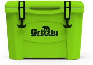 Grizzly 15 Cooler | 15 qt Ice Chest Durable Rotomolded Insulated | Made in USA | Warranty for Life | For Beach Boat Camping Fishing Hunting | G15