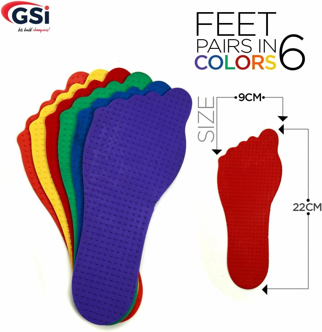 GSi Spot Markers Non-Toxic Non-Slip for Kids Education and Preschool Classroom Kindergarten Learning Activity with Hand feet and Arrow Markers