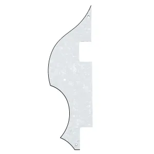 Guitar Parts Left Handed White Pearl Bass Guitar Pickguard for Hofner Replacement Parts 3 Ply