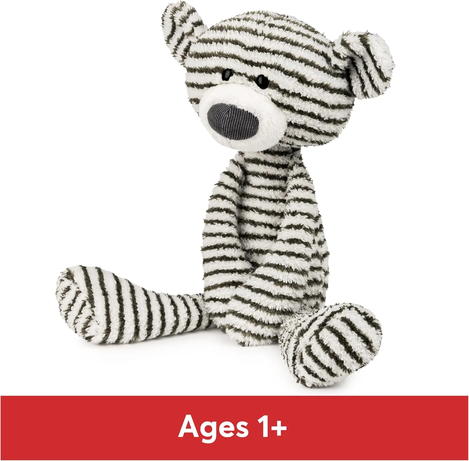 GUND Toothpick Stripes, Teddy Bear Stuffed Animal for Ages 1 and Up, Black/White, 15”