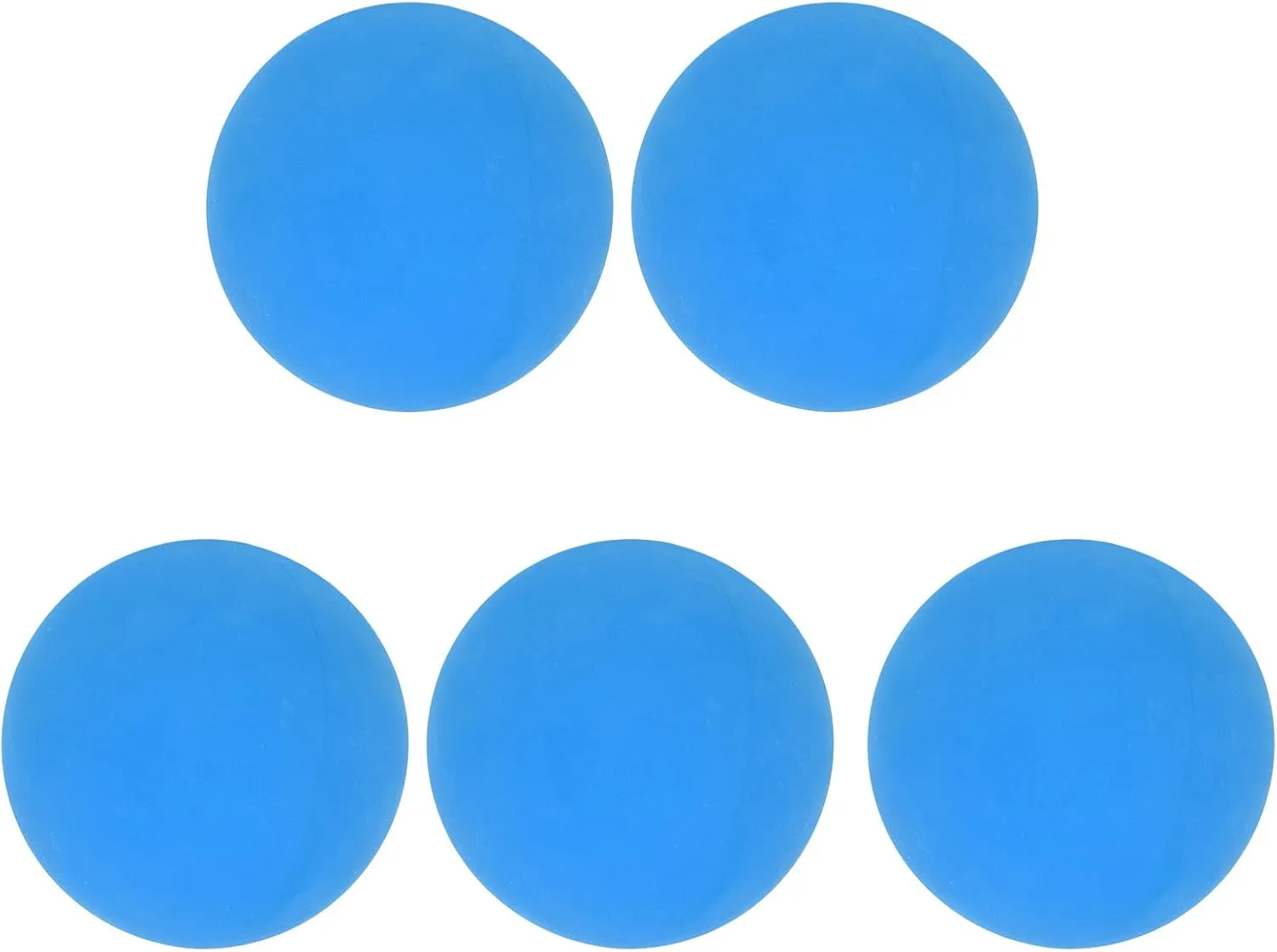 Hand Exercise Balls, Stress Relief Ball, 5pcs 6cm Bouncy Balls, Safe and Rubber Hand Exercise Balls for mini and Adults, for Swimming Pools, Beaches (Blue)