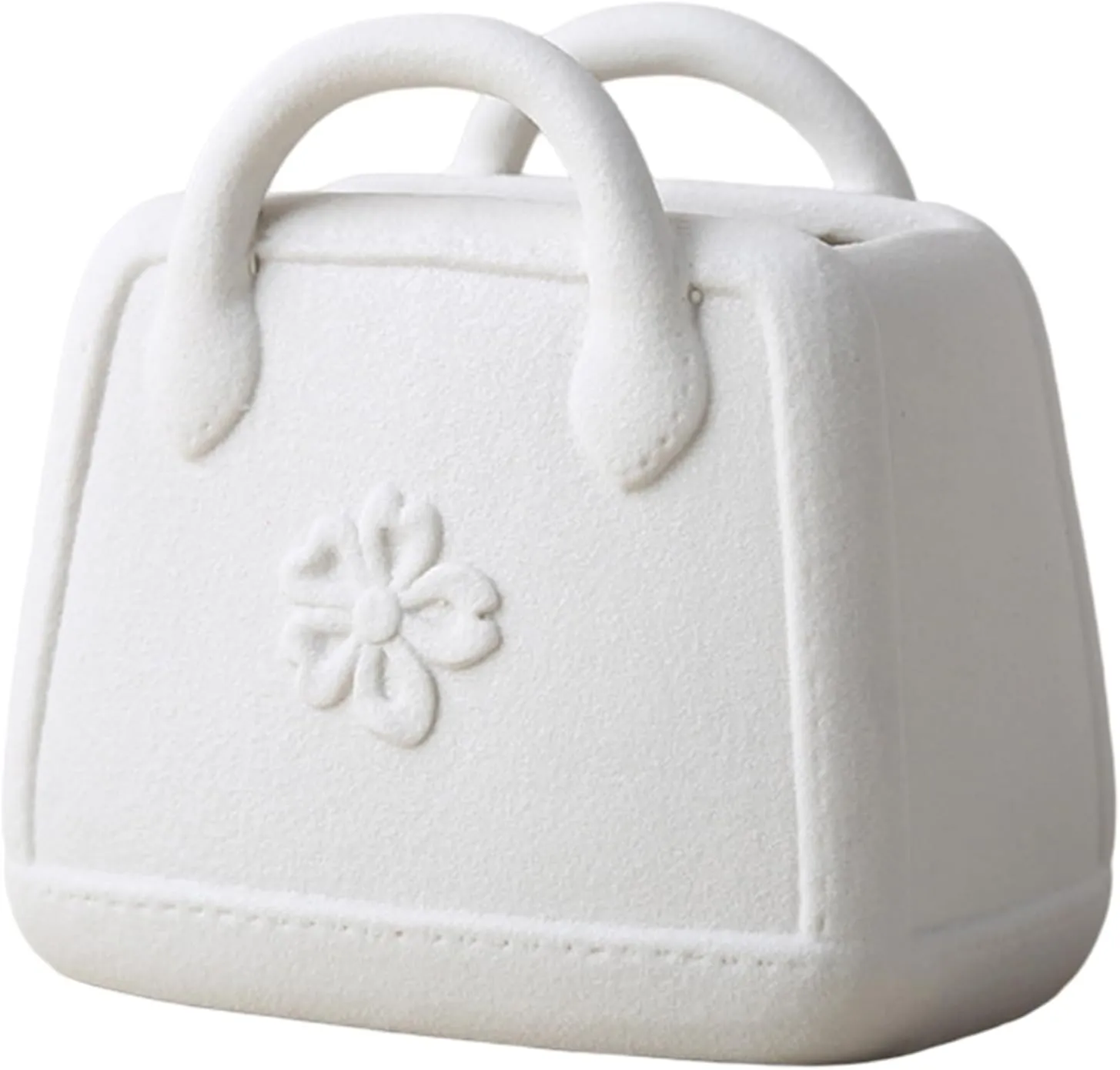 Handbag Shaped Ceramic Vase, Floral Pattern Handbag-Shaped Small Flower Pot, Creative Modern Vase for Wedding Centerpieces, Home Decor, Floral Arrangements