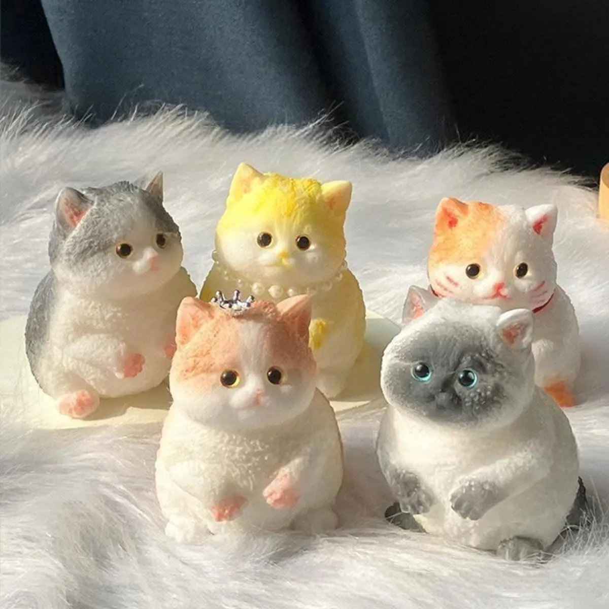 Handmade Taba Squishy Cat, Squishy Cat for Adult/Kids, Cute & Soft Cat Design, Stress Relief, Perfect Squeeze Toys Gift for Relaxation and Fun