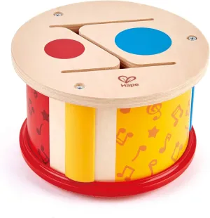 Hape Double-Sided Drum| Wooden Double-Side Musical Drum Instrument for Toddlers