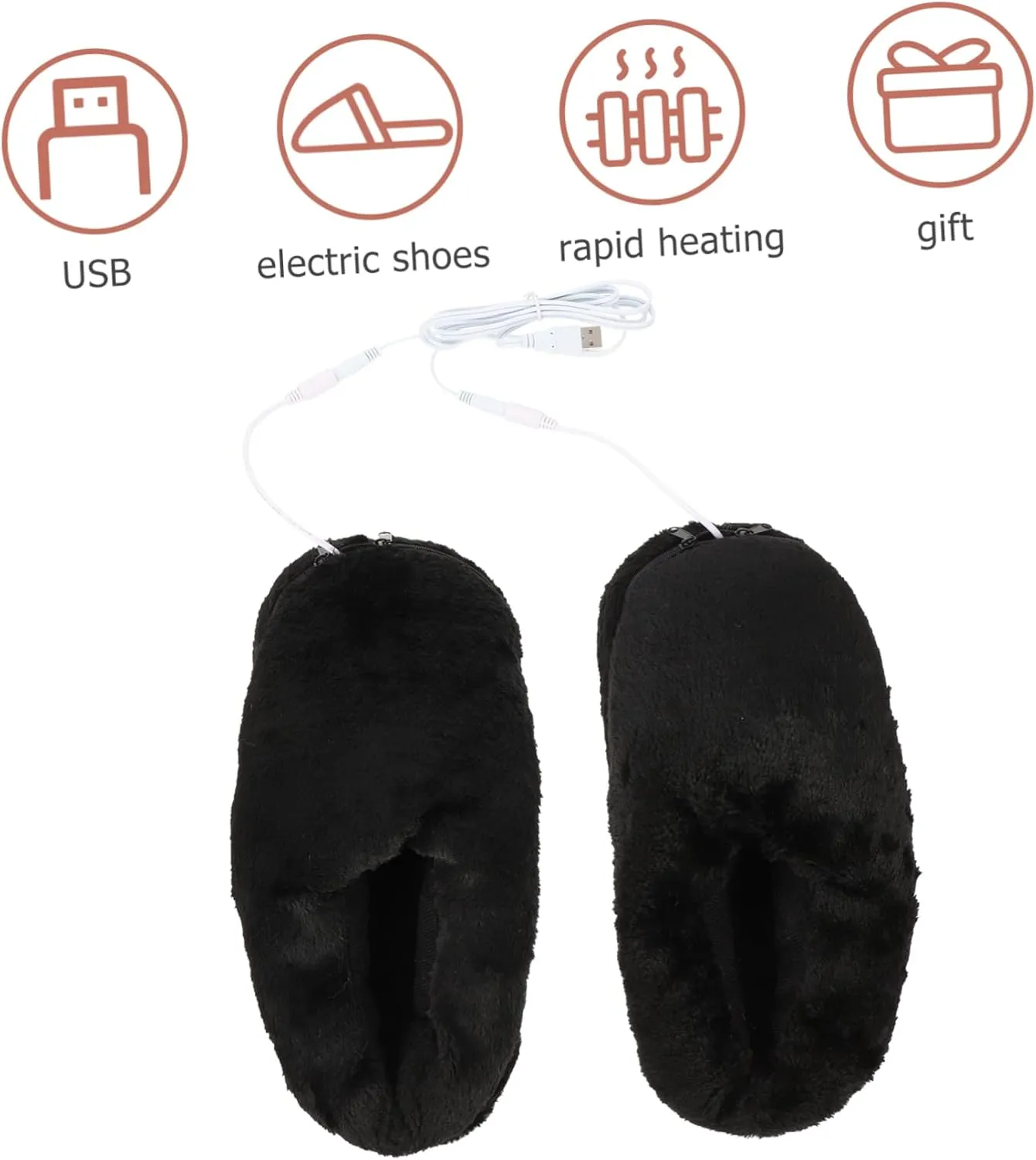 Heating House Shoes for Men 5v Electric Slippers Indoor Foot Warmer Men's Heated House Shoes