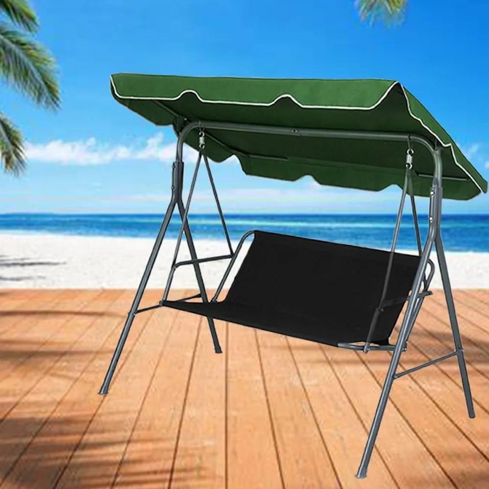 Heavy Duty Swing Seat Cover, 600D Oxford Waterproof Bench Cover for Outdoor Porch Garden Yard 2/3 Seat Patio Swing Chair (54.3"x19.6"x19.6", Black)