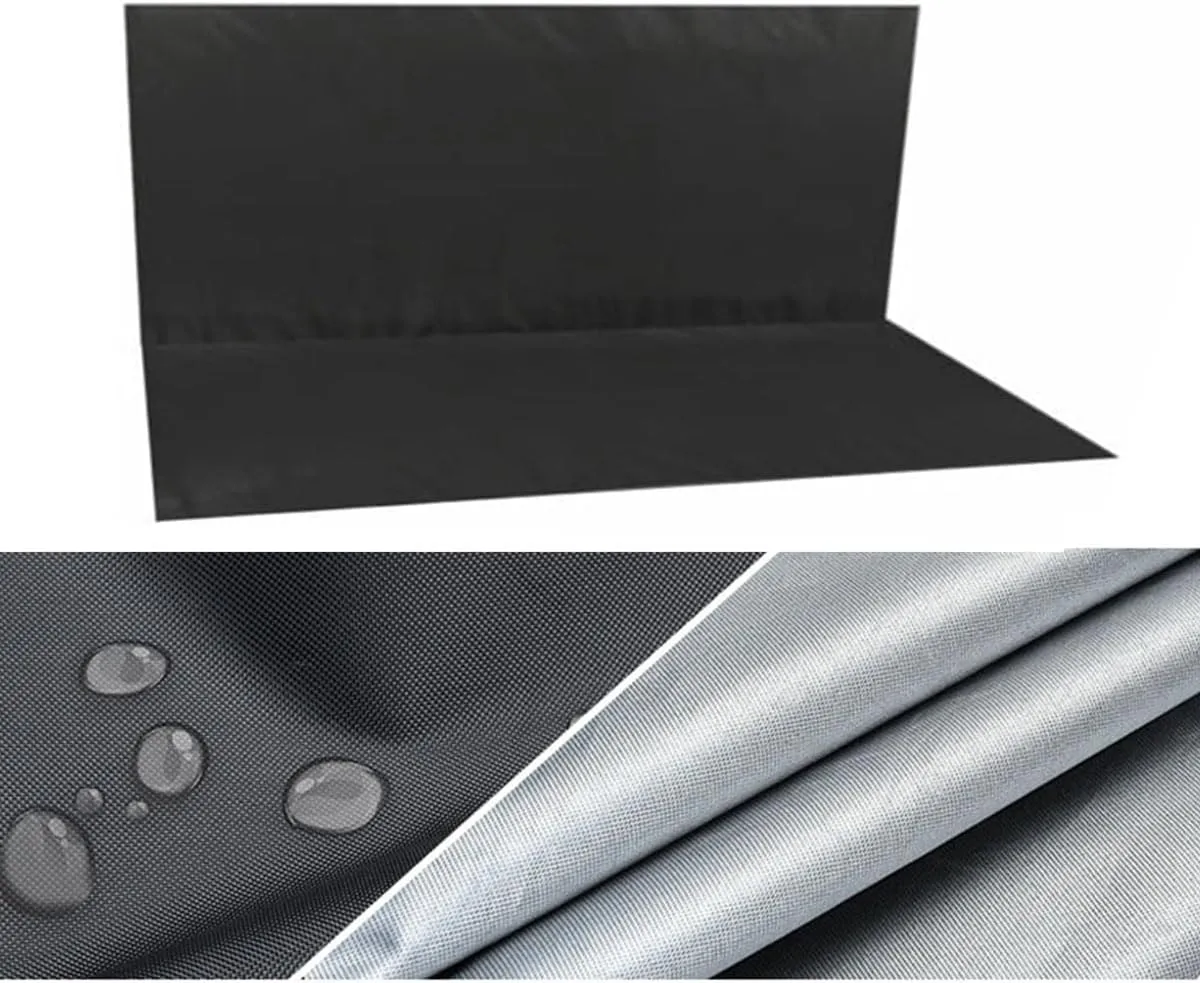 Heavy Duty Swing Seat Cover, 600D Oxford Waterproof Bench Cover for Outdoor Porch Garden Yard 2/3 Seat Patio Swing Chair (54.3"x19.6"x19.6", Black)