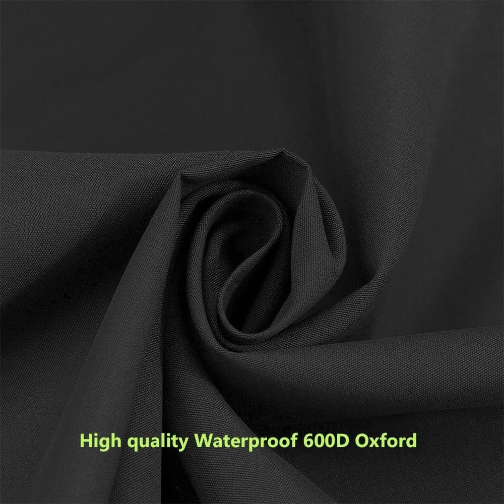 Heavy Duty Swing Seat Cover, 600D Oxford Waterproof Bench Cover for Outdoor Porch Garden Yard 2/3 Seat Patio Swing Chair (54.3"x19.6"x19.6", Black)