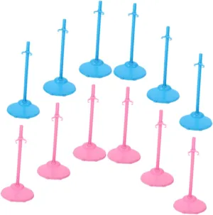 Hemoton 24pcs Doll Display Stands Figure Holders for Dolls Action Figure Support Stands Stable Base for Dollhouses and Creative Included