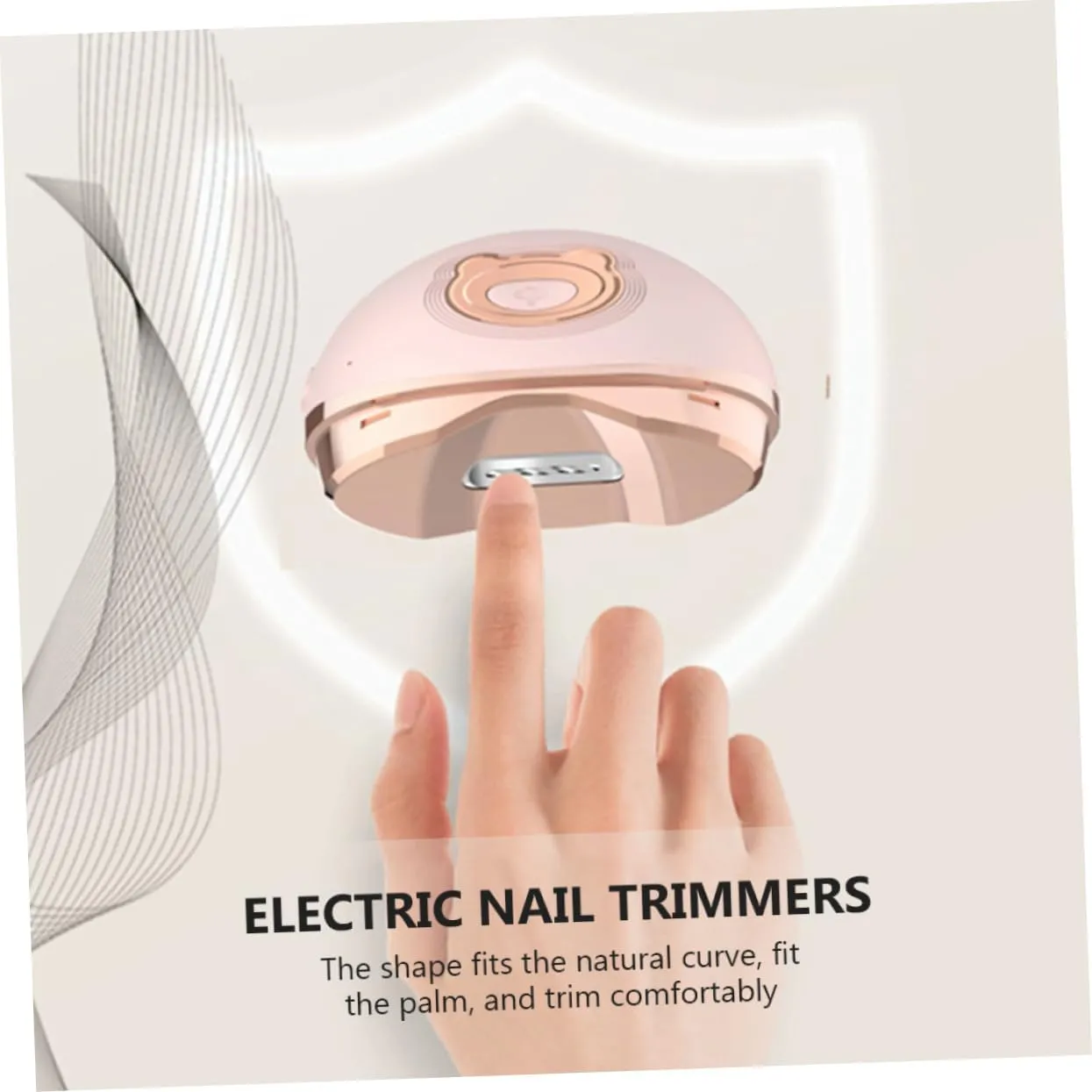 Hemoton Baby Electric Nail Trimmer Bear Shape Adorable Mini Nail Clipper Portable for Boys and Girls Adults