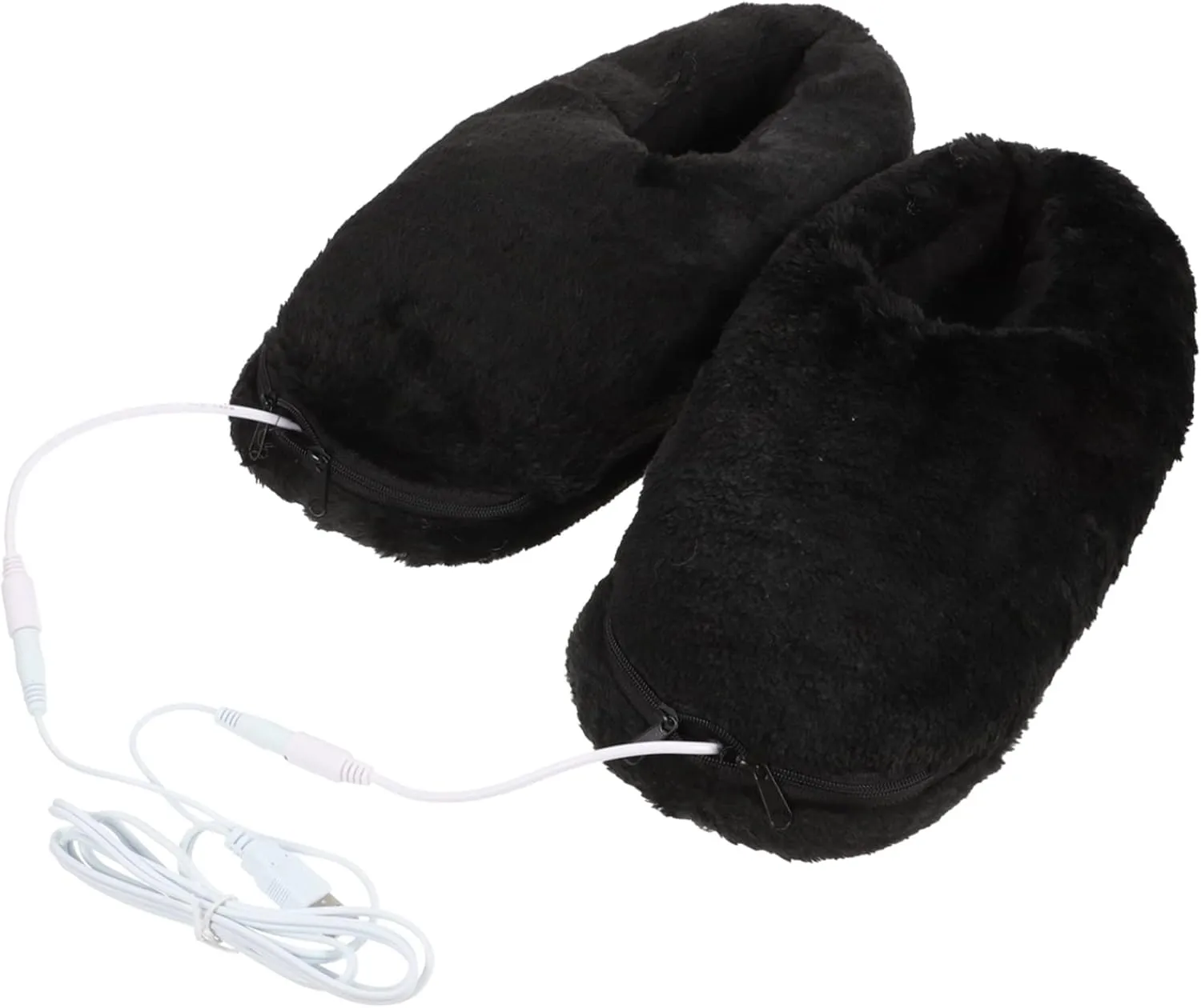 Hemoton Heated Sliers Electric 5v Foot Warmer Shoes Men's Heating Slippers Indoor Warm Footwear Black Color