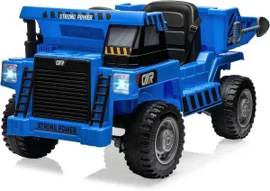 Hetoy Ride On Dump Truck, 12V Ride On Car with Remote Control, Ride On Toys for Kids, Electric Cars for Kids with Dump Bed, Shovel, Ride On Construction Vehicle with USB, Mp3, Music Player